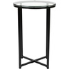 image:imageFlash Furniture Greenwich Collection End Table  Modern Clear Glass End Table  Crisscross Matte Black FrameClear TopMatte Black Frame