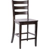 image:imageFlash Furniture Gwendolyn Commercial Grade Modern Farmhouse Bar Stool  Solid Wood Frame  Integrated Footrest  Set of 2  Antique White WashGray Wash Walnut
