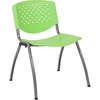 image:imageFlash Furniture HERCULES 5 Pack 880 lb Capacity White Plastic Stack Chair  Comfortable Seating with Durable DesignGreen