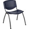 image:imageFlash Furniture HERCULES 5 Pack 880 lb Capacity White Plastic Stack Chair  Comfortable Seating with Durable DesignNavy