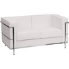 image:imageFlash Furniture HERCULES Regal Series Contemporary Black LeatherSoft Loveseat with Encasing FrameMelrose White