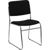 image:imageFlash Furniture HERCULES Series 500 lb Capacity High Density Black Vinyl Stacking Chair with Sled BaseBlack FabricChrome Frame