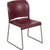 image:imageFlash Furniture HERCULES Series 880 lb Capacity Gray Full Back Contoured Stack Chair with Black Powder Coated Sled BaseBurgundy