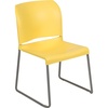 image:imageFlash Furniture HERCULES Series 880 lb Capacity Gray Full Back Contoured Stack Chair with Black Powder Coated Sled BaseYellow