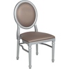 image:imageFlash Furniture HERCULES Series 900 lb Capacity King Louis Chair with Tufted Back Black Vinyl Seat and Black FrameTaupe VinylSilver Frame