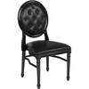 image:imageFlash Furniture HERCULES Series 900 lb Capacity King Louis Chair with Tufted Back Black Vinyl Seat and Black FrameTufted Black VinylBlack Frame