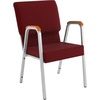 image:imageFlash Furniture HERCULES Series Church Chair  Burgundy Fabric  Stackable  21W  Wood Accented Arms  Silver Vein FrameBurgundy FabricSilver Vein Frame