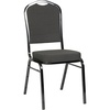 image:imageFlash Furniture HERCULES Series Crown Back Stacking Banquet Chair in Navy Blue Dot Patterned Fabric  Gold Vein FrameBlack Dot Patterned FabricBlack Frame