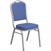 Blue Fabric/Silver Frame