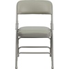 image:imageFlash Furniture HERCULES Series Curved Triple Braced amp Double Hinged Beige Vinyl Metal Folding ChairGray VinylGray Frame