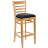 image:imageFlash Furniture HERCULES Series Ladder Back Walnut Wood Restaurant Barstool  Burgundy Vinyl SeatBlack Vinyl SeatNatural Wood Frame