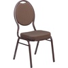 image:imageFlash Furniture HERCULES Series Teardrop Back Stacking Banquet Chair in Black Patterned Fabric  Silver Vein FrameBrown Patterned FabricCopper Vein Frame