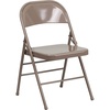 image:imageFlash Furniture HERCULES Series Triple Braced amp Double Hinged Red Metal Folding ChairBeige