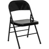 image:imageFlash Furniture HERCULES Series Triple Braced amp Double Hinged Red Metal Folding ChairBlack