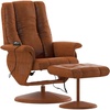 image:imageFlash Furniture Hall Massaging Heat Controlled Adjustable Recliner and Ottoman with Wrapped Base in Black LeatherSoftBrown