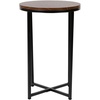 image:imageFlash Furniture Hampstead Collection End Table  Modern Walnut Finish End Table  Crisscross Matte Black FrameWalnut TopMatte Black Frame