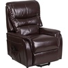 image:imageFlash Furniture Hercules  Cognac LeatherSoft Power Lift Recliner for ElderlyBrown Leathersoft