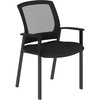 image:imageFlash Furniture Hercules Commercial Stacking Side Chair for Lobby or Reception Use with Breathable Mesh Backrest and Powder Coated Steel Frame with Armrests in Black