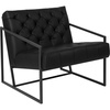 image:imageFlash Furniture Hercules Madison Series Bomber Jacket LeatherSoft Tufted Lounge Chair Tufted Retro Accent Chair for Living Room or Office BrownBlackBlack