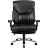 image:imageFlash Furniture Hercules Series Swivel Office Chair with Extra Wide Seat Ergonomic HighBack Executive Chair with Padded Seat and Arms BlackBlack Leathersoft