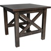 image:imageFlash Furniture Jasper Farmhouse Solid Wood End Table Rustic End Side Table XFrame Design for Living Room Bedroom Home Office 1975 H Acacia GrayRustic WhiteDark Gray