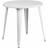 image:imageFlash Furniture Jeffrey Commercial Grade 30 Round Green Metal IndoorOutdoor TableWhite