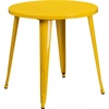 image:imageFlash Furniture Jeffrey Commercial Grade 30 Round Green Metal IndoorOutdoor TableYellow