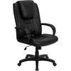 image:imageFlash Furniture Jessica High Back Black LeatherSoft Executive Swivel Office Chair with Oversized Headrest and Arms