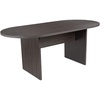 image:imageFlash Furniture Jones 6 Oval Multipurpose Conference Table Business Meeting Table for Office and Conference Rooms Rustic GrayRustic Gray