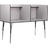 image:imageFlash Furniture Justin HeightAdjustable Student Study Carrel for Testing CentersClassrooms Modular Study CarrelPrivate Student Testing Desk GrayNebula Grey