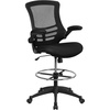 image:imageFlash Furniture Kelista MidBack Swivel Office Chair with Adjustable Seat Height Ergonomic Mesh Desk Chair with FlipUp Armrests BlackBlack Mesh