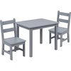 image:imageFlash Furniture Kyndl Kids Solid Hardwood Table and Chair Set for Playroom Bedroom Kitchen  3 Piece Set  NaturalGrey