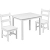 image:imageFlash Furniture Kyndl Kids Solid Hardwood Table and Chair Set for Playroom Bedroom Kitchen  3 Piece Set  White