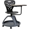 image:imageFlash Furniture Laikyn Dark Gray Mobile Desk Chair with 360 Degree Tablet Rotation and Under Seat Storage CubbyBlack