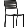 image:imageFlash Furniture Lark Outdoor Stackable Side Chair with Faux Teak Poly Slats Set of 2Gray Wash Teak