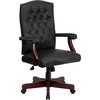 image:imageFlash Furniture Martha Washington Burgundy LeatherSoft Executive Swivel Office Chair with ArmsBlack Leathersoft