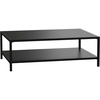image:imageFlash Furniture Metal IndoorBrock Outdoor Coffee Table with Lower Shelf  Black Steel Coffee Table for Business or Home Use  Modern Square Leg Frame