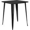 image:imageFlash Furniture Nolan Commercial Grade 315 Square Orange Metal IndoorOutdoor Bar Height TableBlack