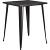 image:imageFlash Furniture Nolan Commercial Grade 315 Square Orange Metal IndoorOutdoor Bar Height TableBlackantique Gold