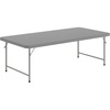 image:imageFlash Furniture Paige 493 Classroom Activity Table for School and Home HeavyDuty Rectangular Plastic Activity Table for Kids WhiteGranite Gray