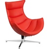 image:imageFlash Furniture Pasithea Black LeatherSoft Swivel Cocoon ChairRed