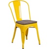 image:imageFlash Furniture Perry Metal Stackable Chair with Wood Seat 1 Pack BlackYellow