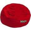 image:imageFlash Furniture Personalized Oversized Solid Red Bean Bag Chair