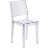 image:imageFlash Furniture Phantom Series Transparent IndoorOutdoor Stacking Side Chair with Floor Protector Rubber GlidesSet of 1