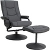 image:imageFlash Furniture Rachel Contemporary MultiPosition LeatherSoft Recliner Chair with Ottoman 360Degree Swivel Recliner Chair and Ottoman Set BlackGrey