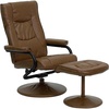 image:imageFlash Furniture Rachel Contemporary MultiPosition LeatherSoft Recliner Chair with Ottoman 360Degree Swivel Recliner Chair and Ottoman Set BlackPalimino