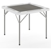 image:imageFlash Furniture Silas 345 Square Folding Card Table with Gray Felt Playing Surface and Cup Holders Portable Folding Game Table for 4 Players WhiteGrayWhite TopGray Felt Surface