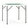 image:imageFlash Furniture Silas 345 Square Folding Card Table with Gray Felt Playing Surface and Cup Holders Portable Folding Game Table for 4 Players WhiteGrayGreen