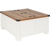 image:imageFlash Furniture Wyatt Farmhouse Coffee Table with Storage Square Coffee Table with Hinged Lift Top and Hidden Storage 3575 Square TwoToned WhiteRustic OakWhite