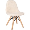 image:imageFlash Furniture Zula Kids Modern Padded Faux Faux Shearling Accent Chair  Padded OffWhite Faux Shearling Upholstery  Beechwood Legs